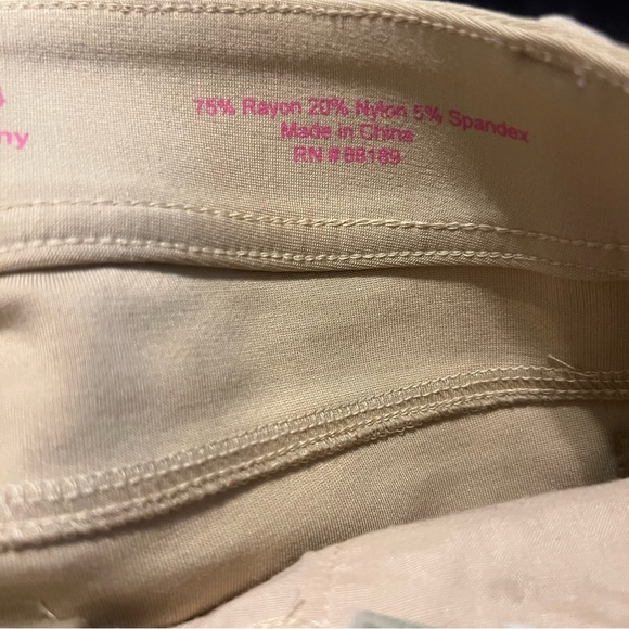 Lilly Pulitzer Worth Skinny Jeans Beige Tan Mid Rise Stretch - Picture 9 of 10